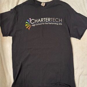 CharterTech Black Graphic T-Shirt Sz M
